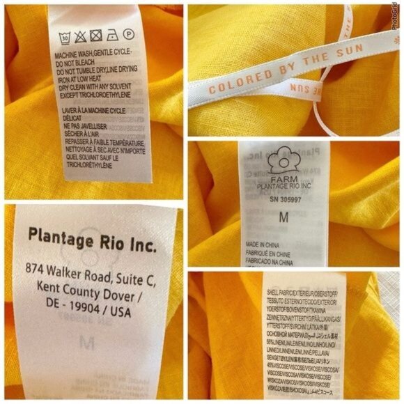 FARM RIO OFF THE SHOULDER KNOTTED CUTOUT MARIGOLD YELLOW MIDI DRESS MEDIUM - Picture 9 of 14